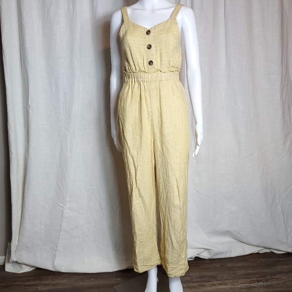 Romeo & Juliet stripe linen jumpsuit - Picture 2 of 12